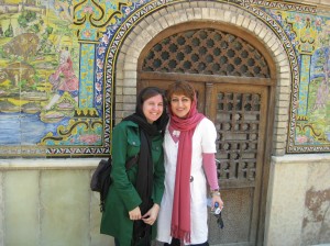 with our tour guide Samira at Golestan Palace